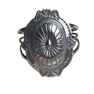 Sterling Silver Ornate Cuff Bracelet